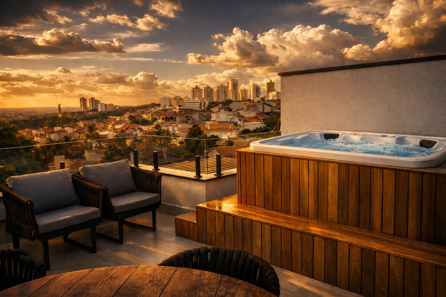 Rooftop privativo do Oni Dijon, no Parque Alto Taquaral